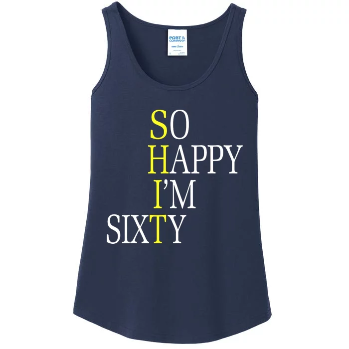 So Happy I'm Sixty 1960 Funny 60th Birthday Gift Ladies Essential Tank