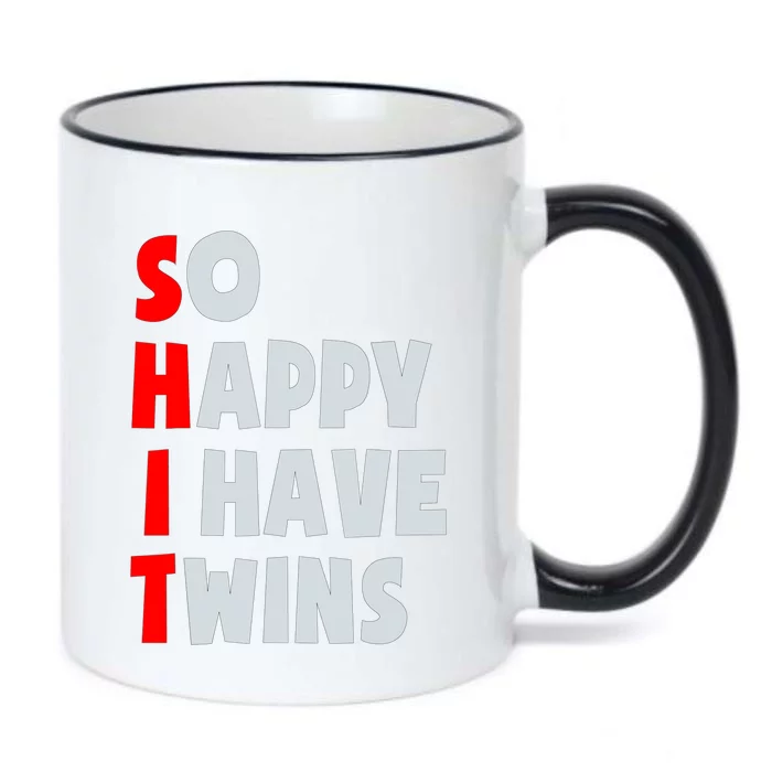 So Happy I Have Twins Funny Parent Twin Mom Dad Mothers Day Black Color Changing Mug