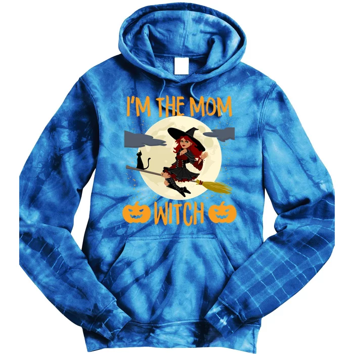 Scary Halloween Im The Mom Witch Funny Pumpkin Costume Gift Tie Dye Hoodie