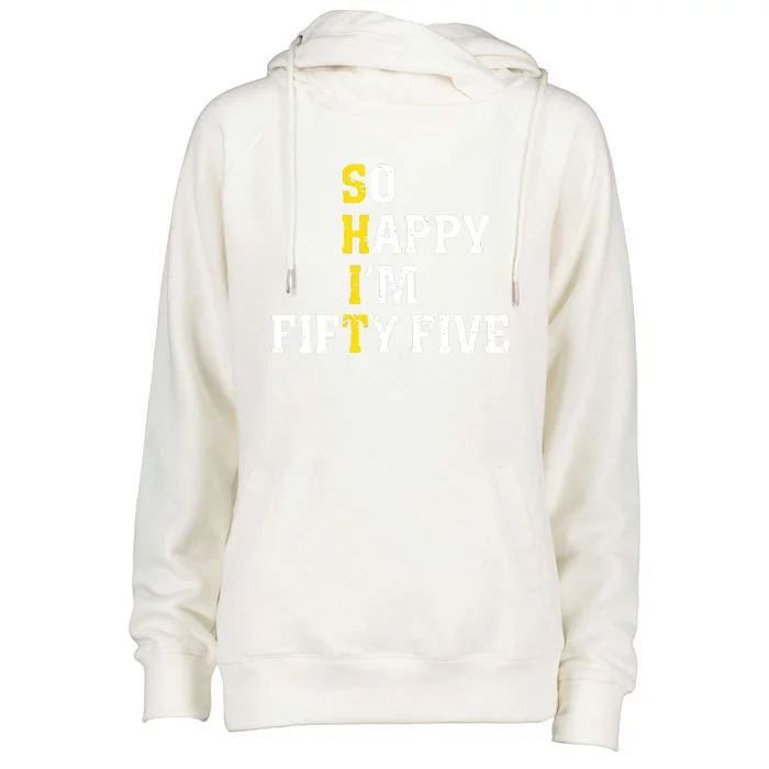 So Happy IM Fifty Five Womens Funnel Neck Pullover Hood