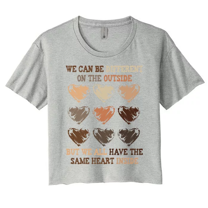 Same Heart Inside Juneteenth Black History Month Great Gift Women's Crop Top Tee