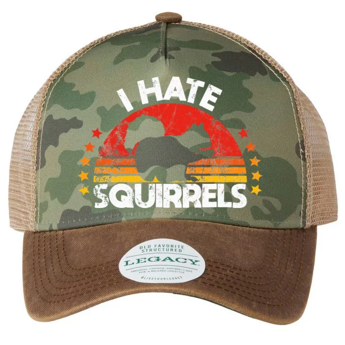 Squirrel Hunting I Hate Squirrel Hunter Retro Design Legacy Tie Dye Trucker Hat