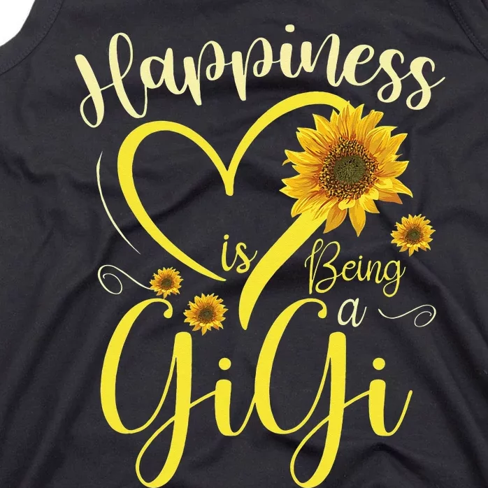 Sunflower Happiness Is Being A Gigi gift Mother's Day Tank Top