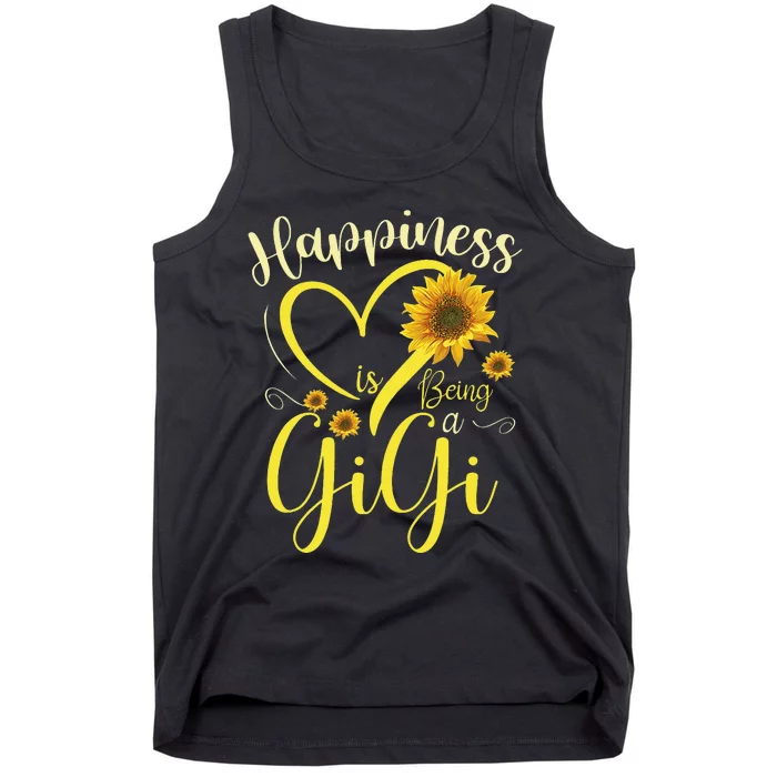 Sunflower Happiness Is Being A Gigi gift Mother's Day Tank Top