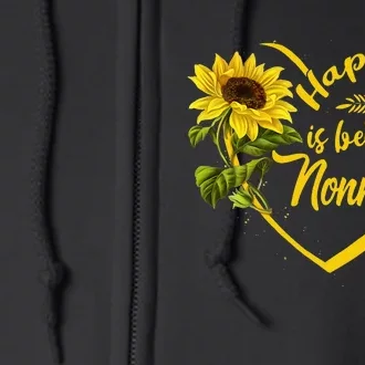 Sunflower Happiness Is Being A Nonna Gift Mother's Day Full Zip Hoodie