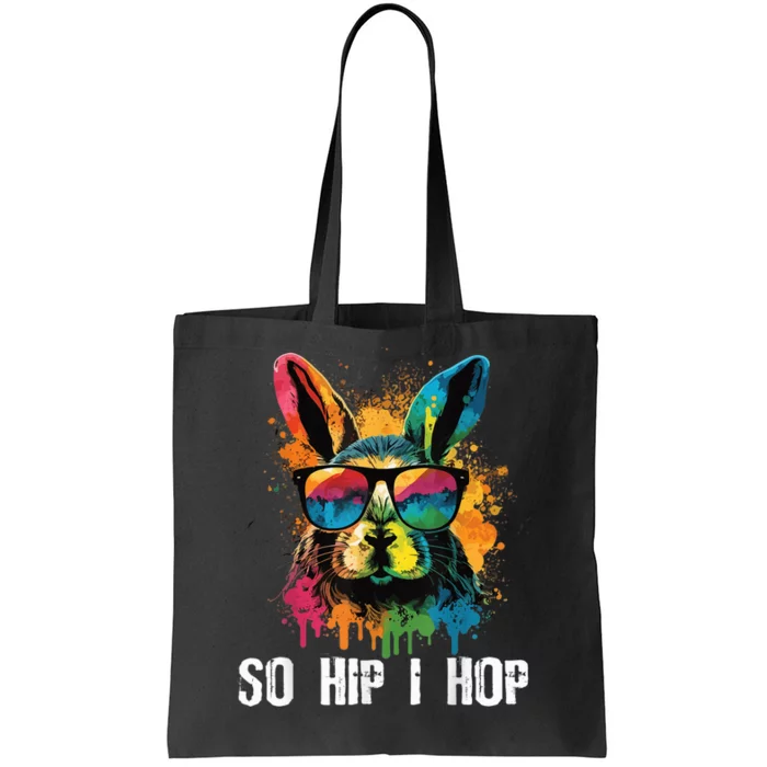 So Hip I Hop Tie Dye Easter Rabbit kid Wo girl Teens Tote Bag