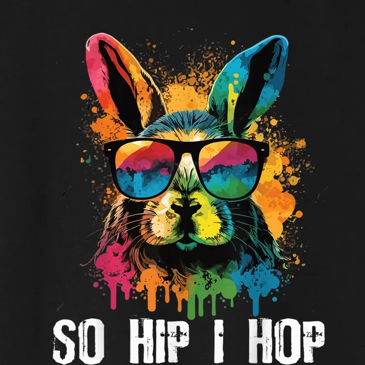 So Hip I Hop Tie Dye Easter Rabbit kid Wo girl Teens Women's Crop Top Tee