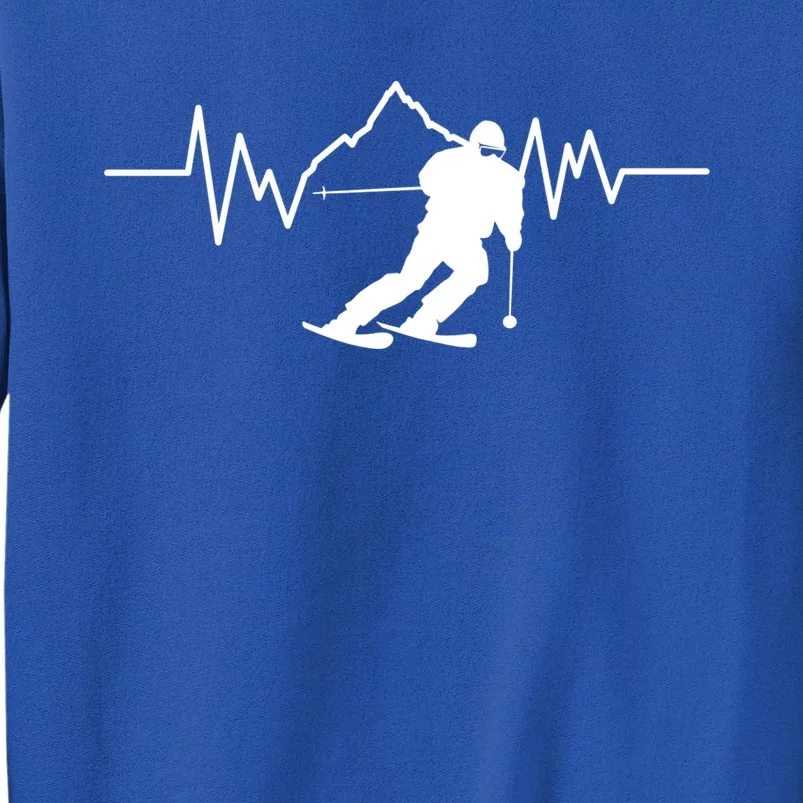 Skier Heartbeat I Alpine Cross Coutry Skiing Gift Sweatshirt