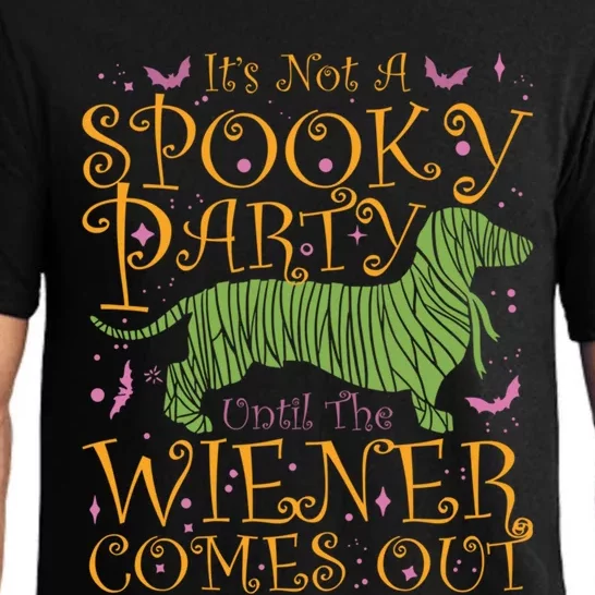 Sarcastic Halloween It’S Not A Spooky Party Until The Wiener Gift Pajama Set