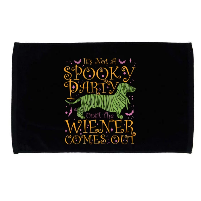 Sarcastic Halloween It’S Not A Spooky Party Until The Wiener Gift Microfiber Hand Towel