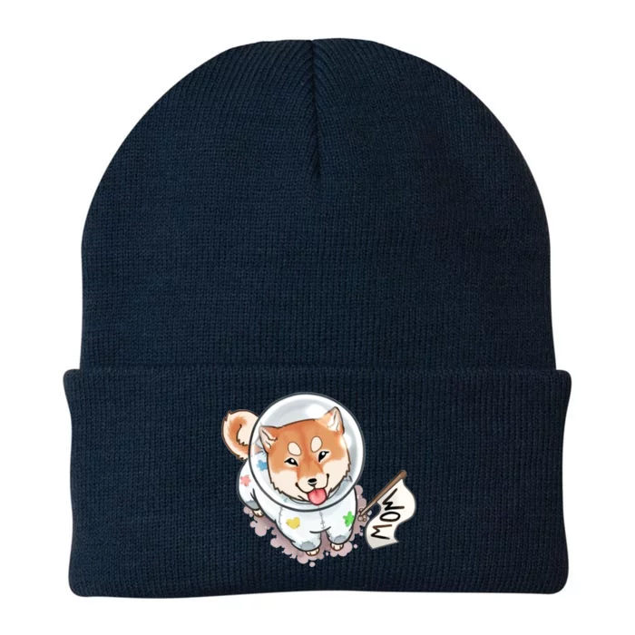 Shiba Inu Astronaut Cute Mom Knit Cap Winter Beanie