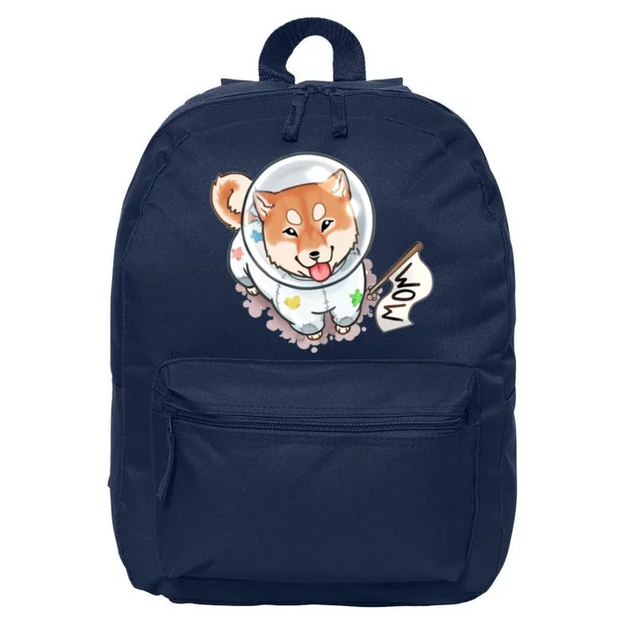 Shiba Inu Astronaut Cute Mom 16 in Basic Backpack