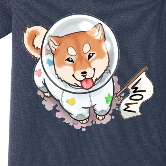 Shiba Inu Astronaut Cute Mom Baby Bodysuit