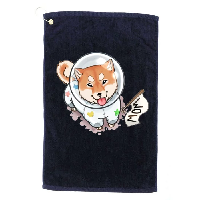 Shiba Inu Astronaut Cute Mom Platinum Collection Golf Towel