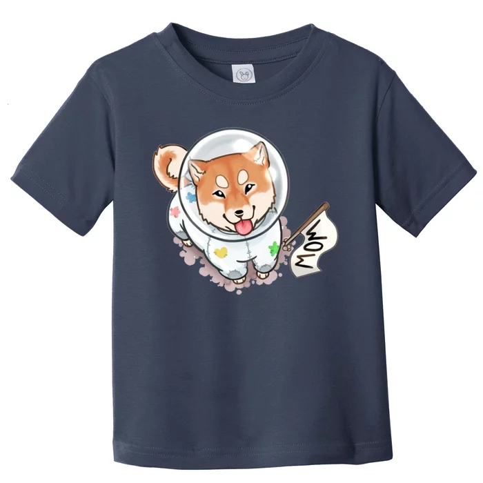 Shiba Inu Astronaut Cute Mom Toddler T-Shirt