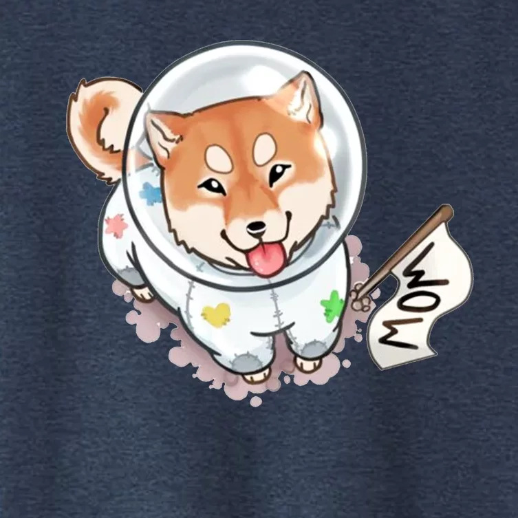 Shiba Inu Astronaut Cute Mom Women's Crop Top Tee