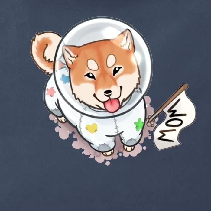 Shiba Inu Astronaut Cute Mom Zip Tote Bag