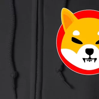 Shiba Inu SHIB Token Crypto Currency Logo Full Zip Hoodie