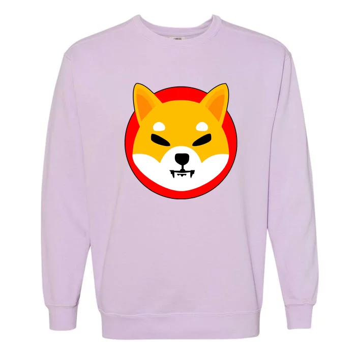 Shiba Inu SHIB Token Crypto Currency Logo Garment-Dyed Sweatshirt