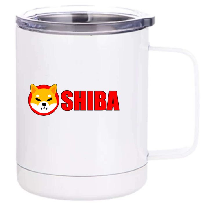 Shiba Inu Token Shib Crypto Currency Dogecoin Killer Front & Back 12oz Stainless Steel Tumbler Cup