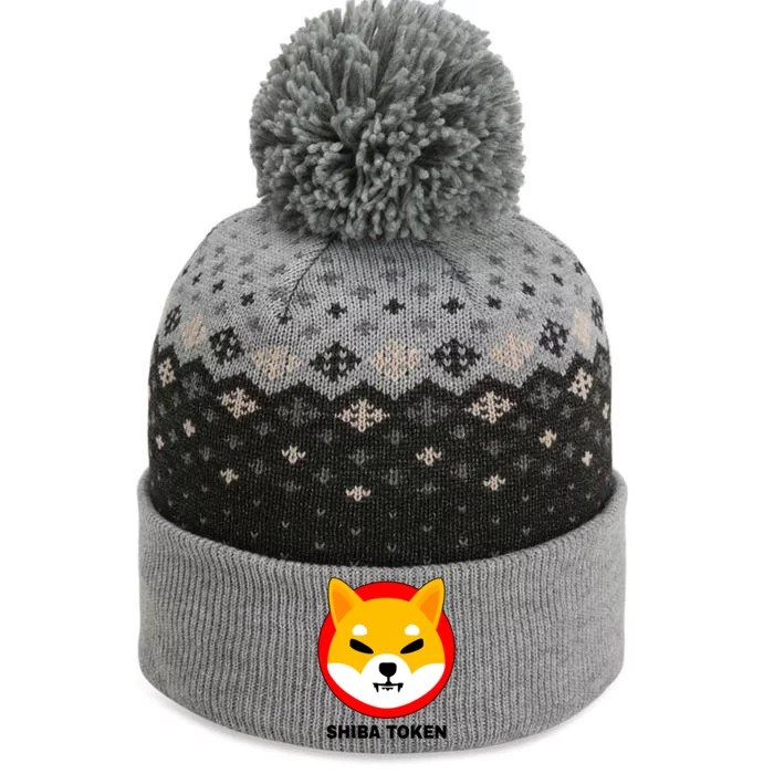 Shiba Token Shib Inu Dogecoin Killer Logo Crypto The Baniff Cuffed Pom Beanie