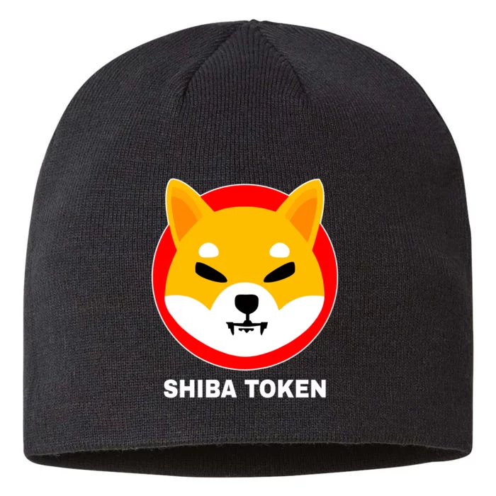 Shiba Token Shib Inu Dogecoin Killer Logo Crypto 8 1/2in Sustainable Knit Beanie