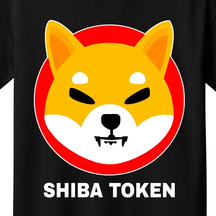 Shiba Token Shib Inu Dogecoin Killer Logo Crypto Kids T-Shirt