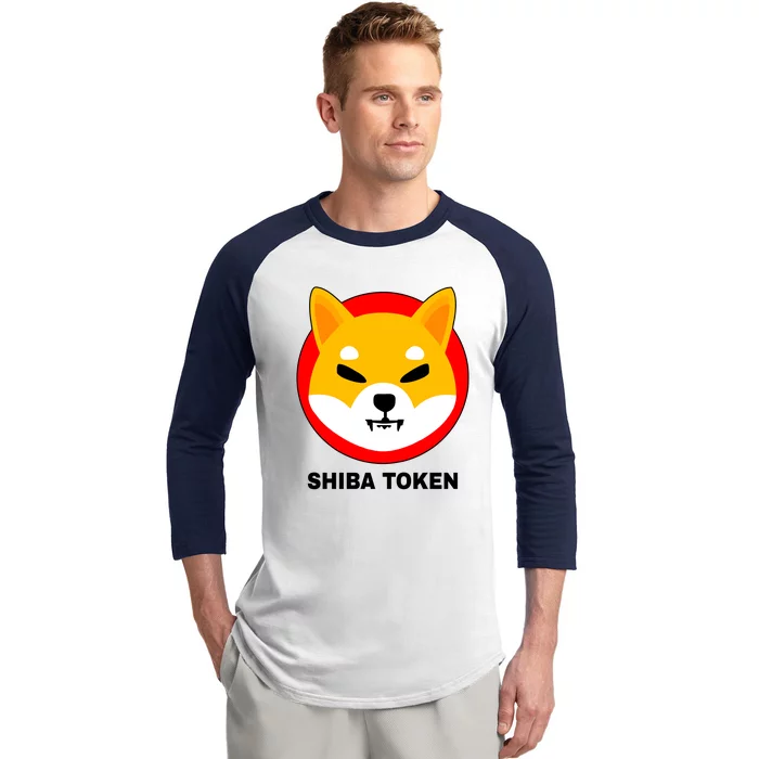 Shiba Token Shib Inu Dogecoin Killer Logo Crypto Baseball Sleeve Shirt