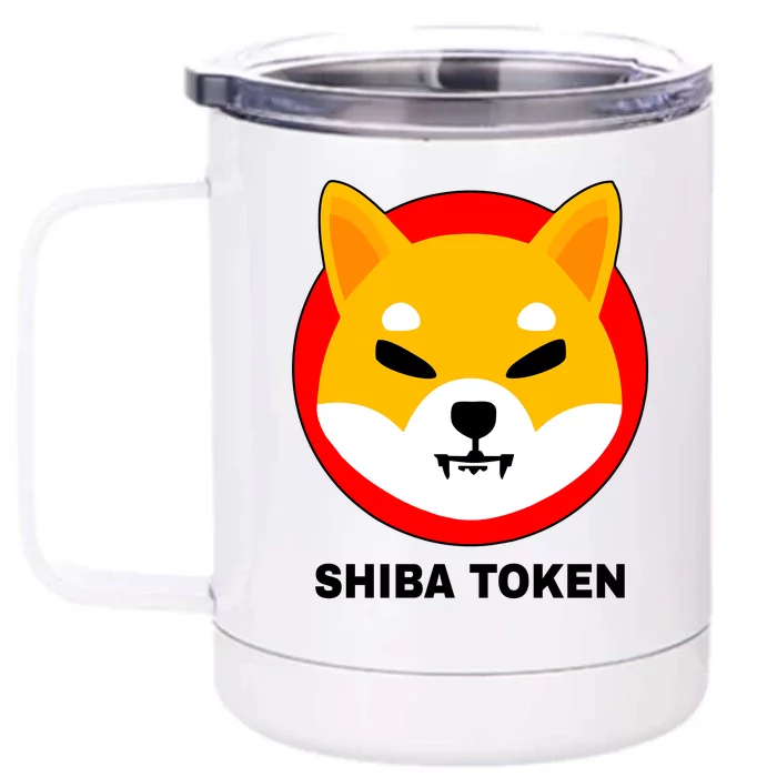 Shiba Token Shib Inu Dogecoin Killer Logo Crypto Front & Back 12oz Stainless Steel Tumbler Cup