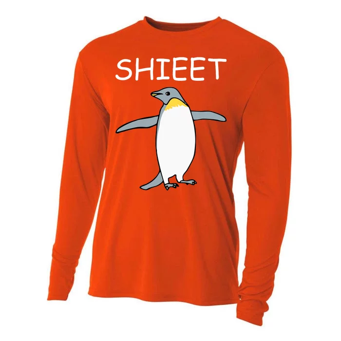 Shieet Funny Penguin Cooling Performance Long Sleeve Crew