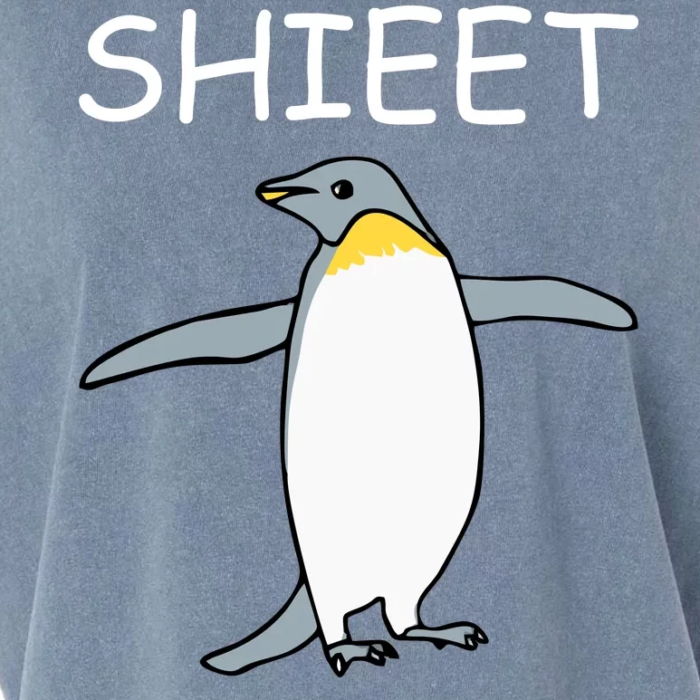 Shieet Funny Penguin Garment-Dyed Women's Muscle Tee