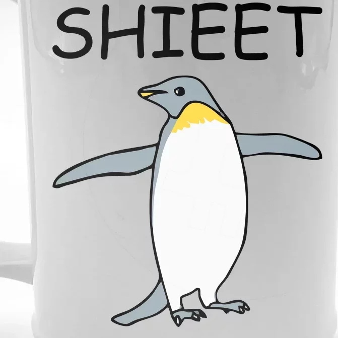 Shieet Funny Penguin Front & Back Beer Stein