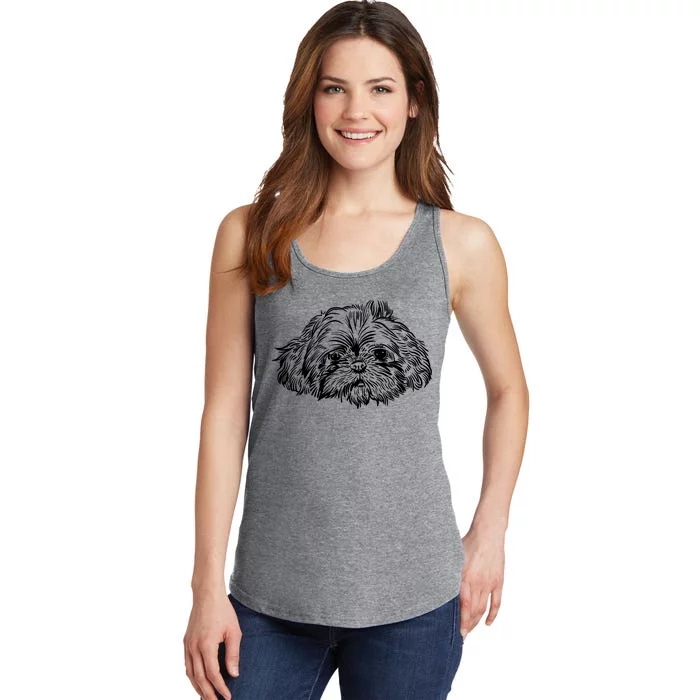 Shih Tzu Dog Ladies Essential Tank