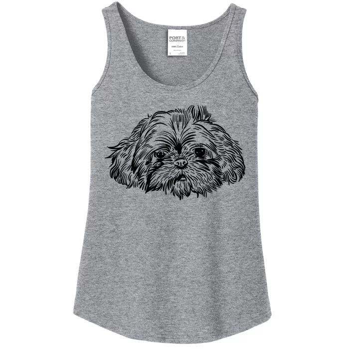 Shih Tzu Dog Ladies Essential Tank