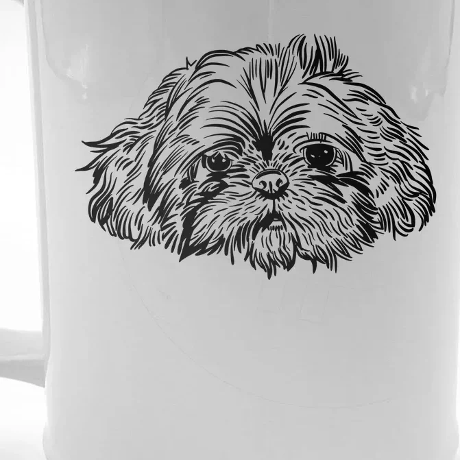 Shih Tzu Dog Front & Back Beer Stein