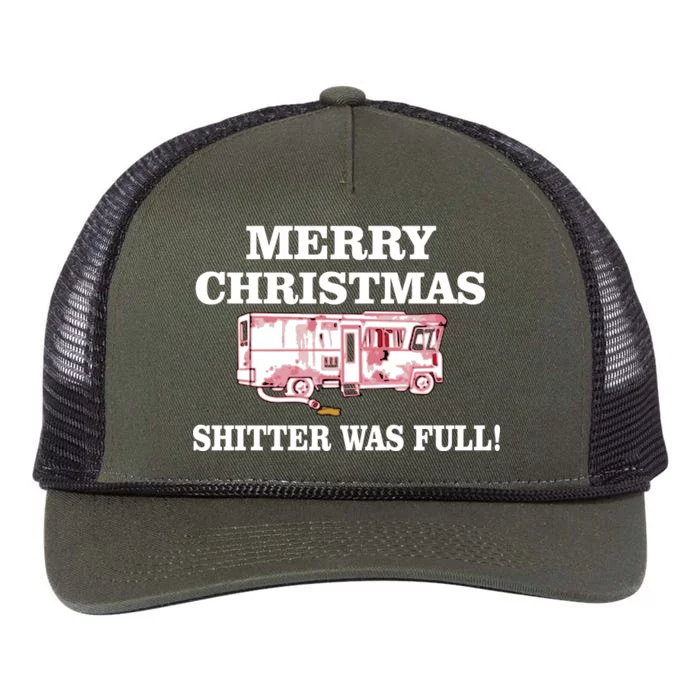 Shitter Was Full Funny Christmas Retro Rope Trucker Hat Cap