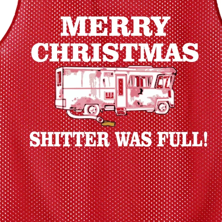 Shitter Was Full Funny Christmas Mesh Reversible Basketball Jersey Tank