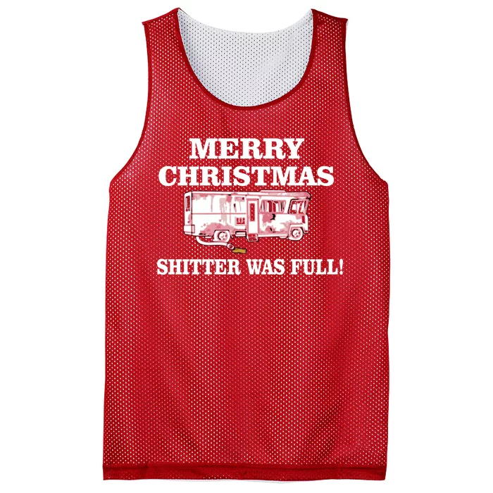 Shitter Was Full Funny Christmas Mesh Reversible Basketball Jersey Tank