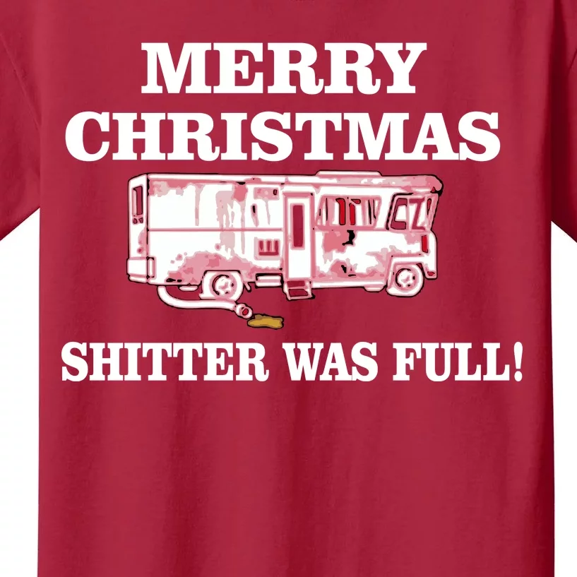 Shitter Was Full Funny Christmas Kids T-Shirt