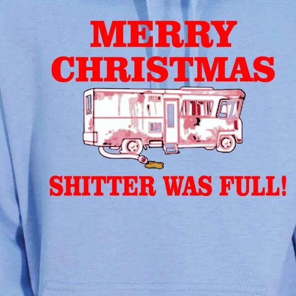 Shitter Was Full Funny Christmas Unisex Surf Hoodie