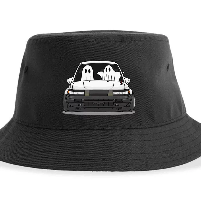 Spooky Halloween JDM Hachiroku 86 Ghost Levin Coupe Sustainable Bucket Hat