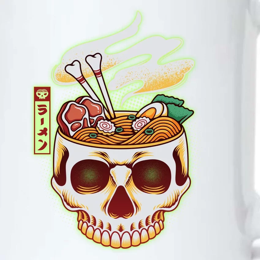 Spooky Halloween Japanese Ramen Skull Bowl Black Color Changing Mug