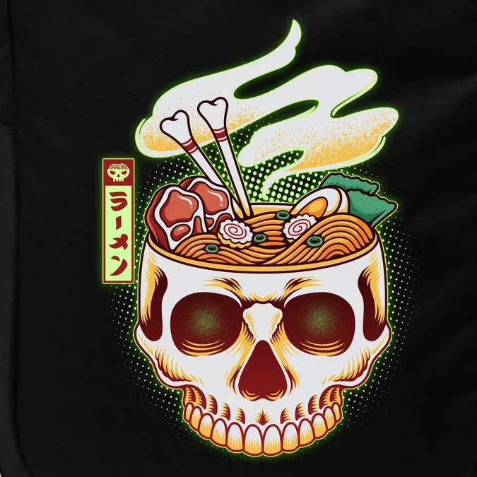 Spooky Halloween Japanese Ramen Skull Bowl Impact Tech Backpack