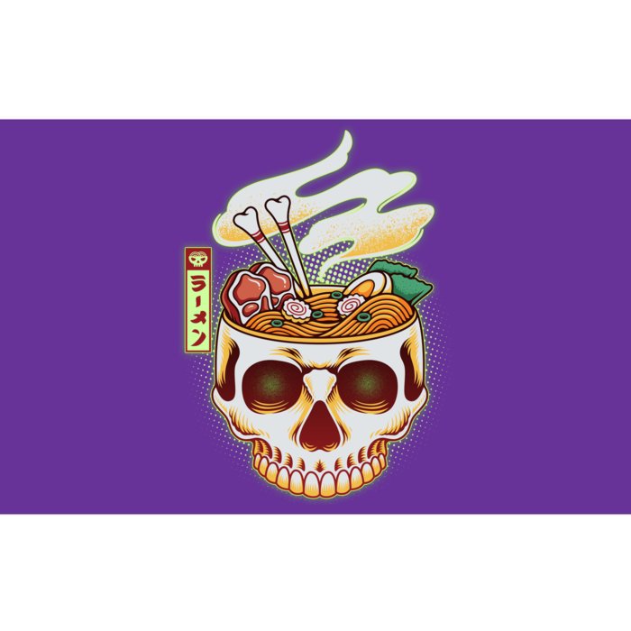 Spooky Halloween Japanese Ramen Skull Bowl Bumper Sticker