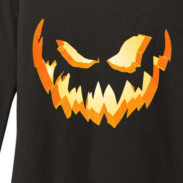 Scary Halloween Jack O Lantern Womens CVC Long Sleeve Shirt