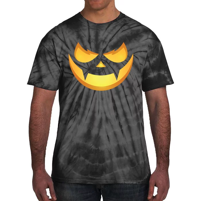 Spooky Halloween Jack O Lantern Glowing Pumpkin Face Costume Tie-Dye T-Shirt