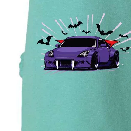 Spooky Halloween Jdm 350z Z33 Vampire Drift Car Illustrated Doggie 3-End Fleece Hoodie