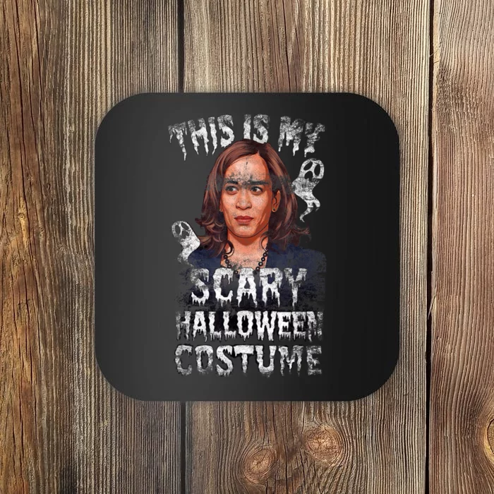 Scary Halloween Kamala Harris Trump Election 2024 Coaster