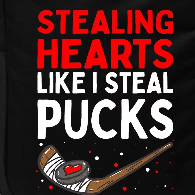 Stealing Heart Like I Steal Pucks Valentines Day Hockey Cute Impact Tech Backpack