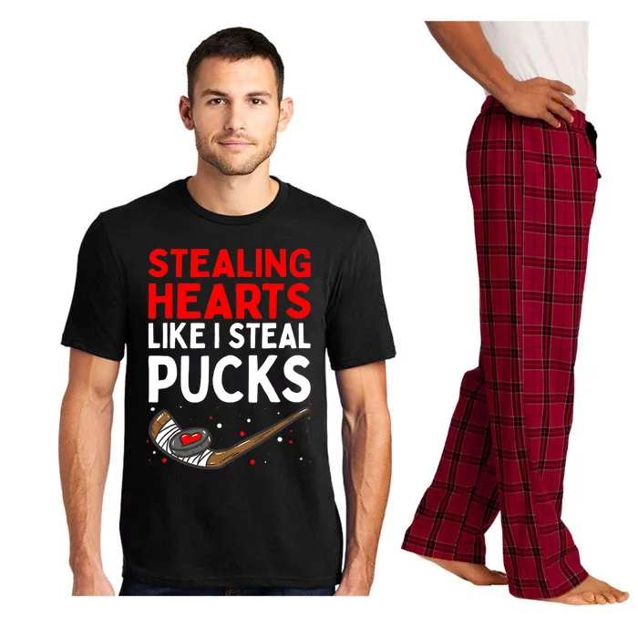 Stealing Heart Like I Steal Pucks Valentines Day Hockey Cute Pajama Set